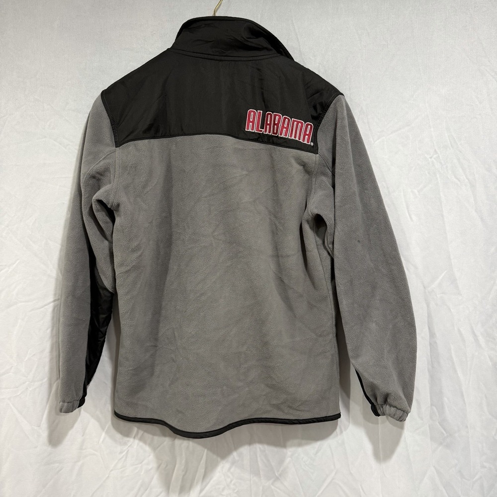 Boys University Of Alabama‎ Full Zip Fleece Jacket Embroidered Gray Black L